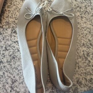 Me Too Light Gray Perforated Flats
